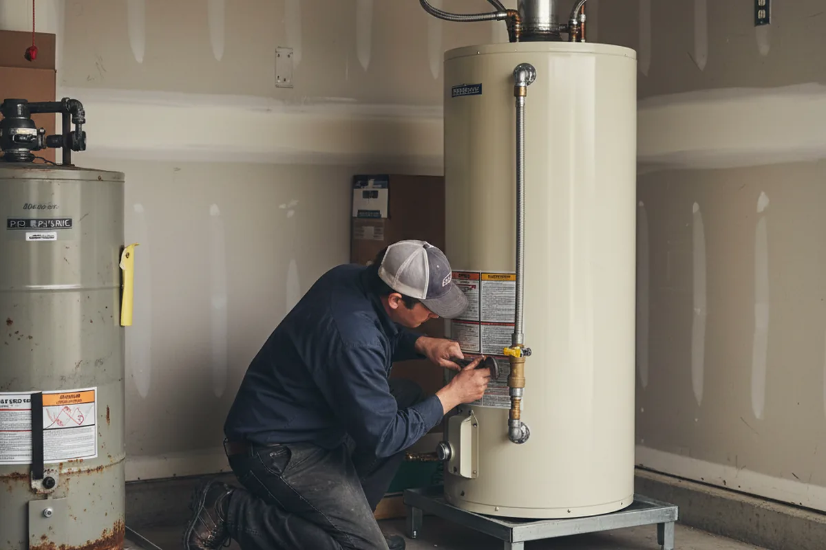 Water heater and shutoff valve replacement in Nicolaus